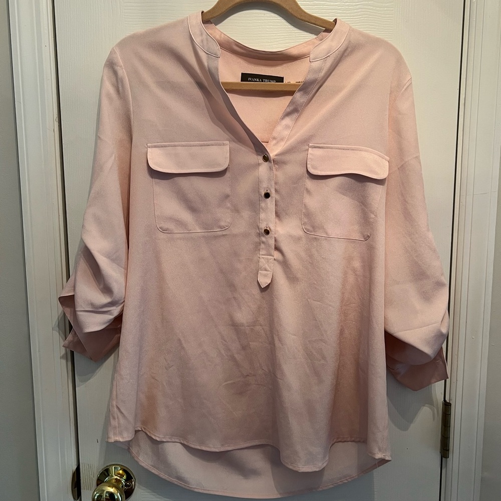 Blush Long Sleeve Button Up shirt
